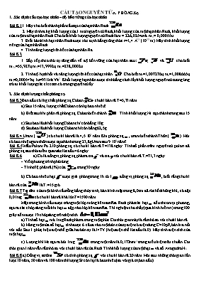 Ôn tập về Cấu tạo nguyên tử Vật lí lớp 12